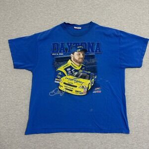 Chase Authentics NASCAR Dale Earnhardt Jr Daytona 2010 T-Shirt Blue Mens XL